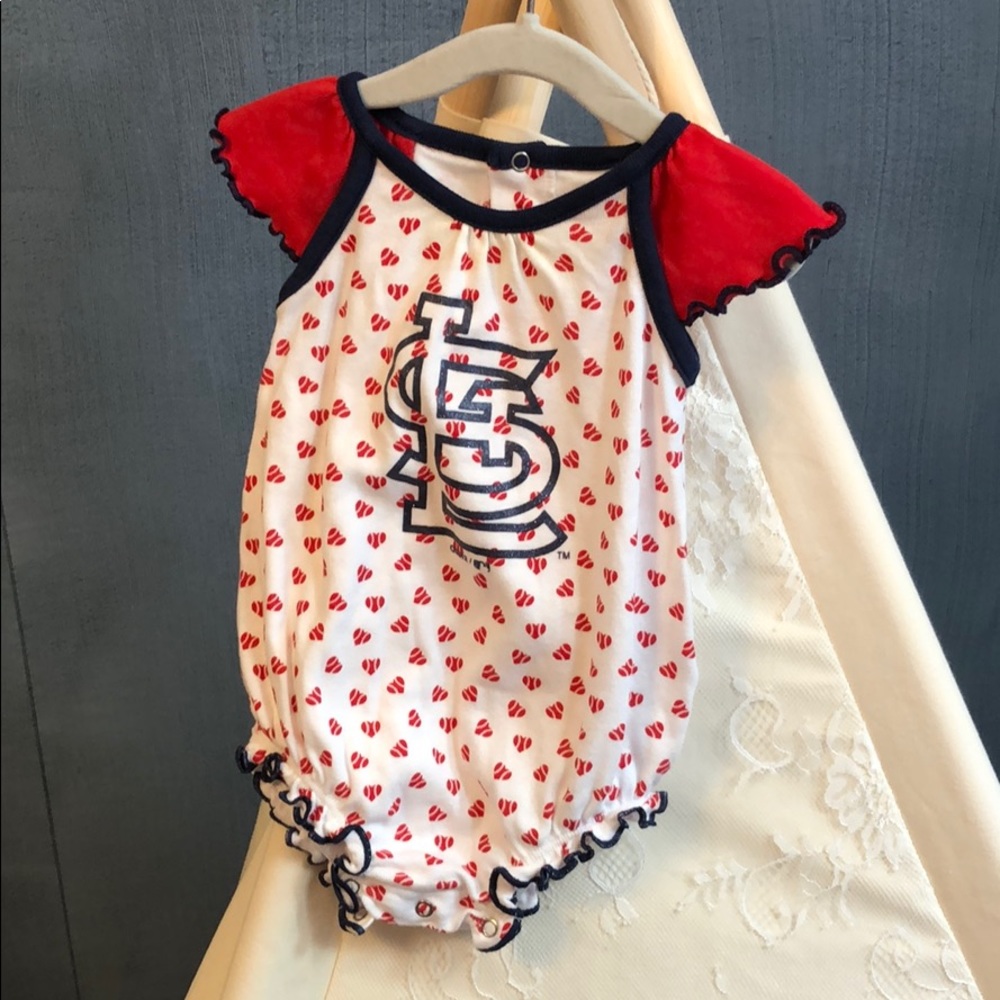St Louis Cardinals baseball  0-3 month onesie